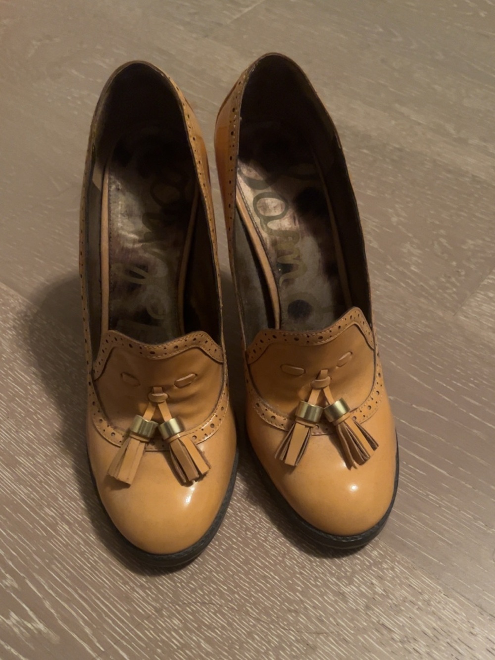 Sam Edelman Women’s Tan Tassel Loafers US 7.5